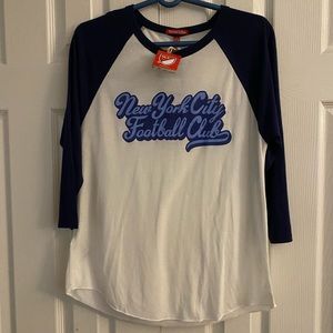 NYCFC Women’s Raglan shirt.New with Tags.